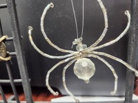 Beaded Spider in Wrought Iron Frame