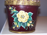 Flowerpot, Handpainted