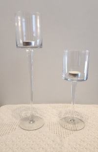 Tea Lite Burner - Set of 2 Tall Votives - 
