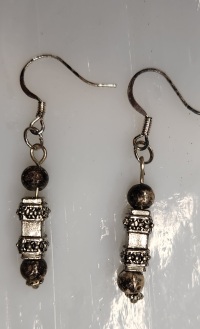 Earrings - Bead Drop - Sculpted Barrel 