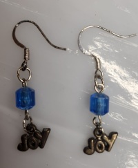 Earrings - Word Charm - Joy