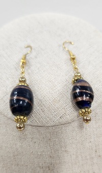 Set - Necklace and earrings - Lampwork - BL Gold