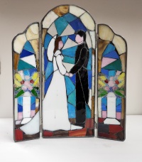 Mosaic - Wedding Panel - Free Standing - Glass on Glass