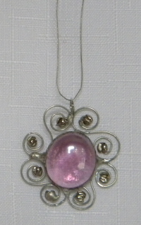 Pendant - Wire Swirls - Lavender