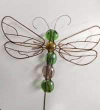 Plant Pick - Butterfly - Glass Nugget