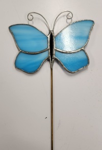 Plant Pick - Butterfly - Aqua