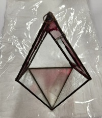 Candle Burner - Patio Lantern - Beveled, Red