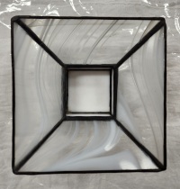 Tea Lite Burner - Square - Black & White - AUK