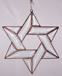 Suncatcher - Star of David, Clear Bevel