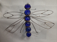 3D Ornament - Dragonfly - Wire & Nugget - Blue