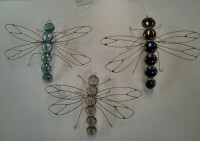3D Ornament - Dragonfly - Wire & Nugget - Lilac