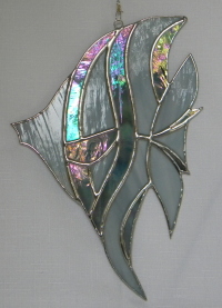 Suncatcher - Angel Fish - Grey Iridized