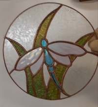 Suncatcher - Dragonfly Round - Aqua Body