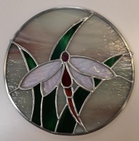 Dragonfly Round Suncatcher - Red Body