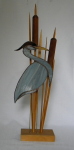 Heron - Freestanding in Cattails