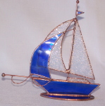 Sailboat - Freestanding - Blue & White