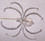Beaded Spider - Clear and White