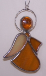 Ornament - Kneeling Angel - Amber