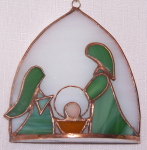 Ornament - Nativity - Free Standing - Green