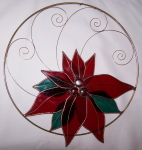 Suncatcher - Swirled Poinsettia In Hoop