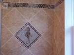 Seahorse Mosaic Shower Enclosure