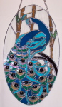 Oriental Peacock - Suncatcher - See Suncatchers & Pa