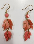 Earrings - Leaf Drop - Orange - GF