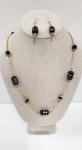 Set - Necklace and earrings - Lampwork - BL Gold