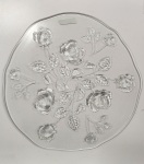 Glass - Molded Rose Plate - Clear