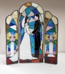 Mosaic - Wedding Panel - Free Standing - Glass on Glass