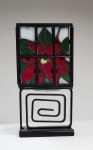 Candle Holder - Poinsettia Panel