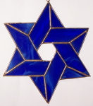 Suncatcher - Star of David, Blue Opal