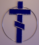Suncatcher - Orthodox  Cross, blue