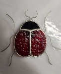 Magnet - Stained Glass Lady Bug - Wire Legs
