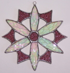 Floral Star - Burgundy and Clear