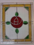 Stained Glass Panel - Art Nouveaux Rose Panel