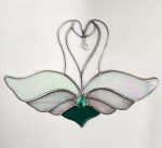 Suncatcher - Swan Heart - Teal trim - AUK